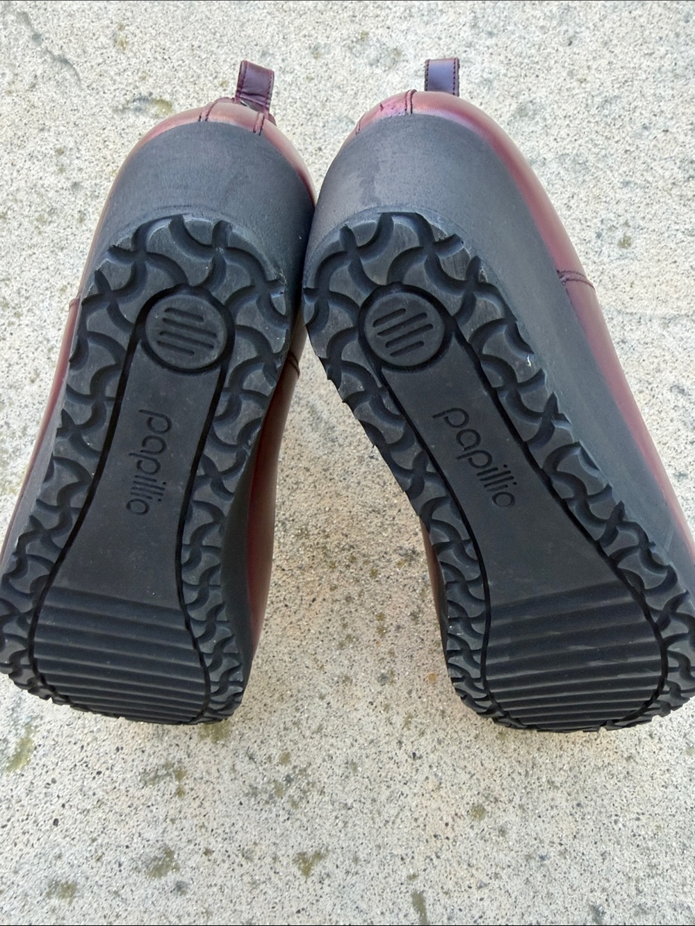 Birkenstock Papillio Ebba Slip On Burgundy Chelsea Wedge Boot Size 39-8.5 - Picture 10 of 10
